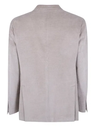 Boglioli Tailored Jacket With Notch Lapel And Pockets In Neutral