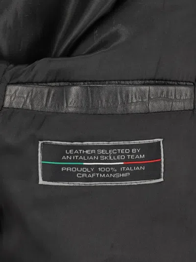 Pre-owned Vintage Studs Zip-fastening Biker Jacket In Black