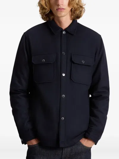 Woolrich Alaskan Buttoned Overshirt In Blue