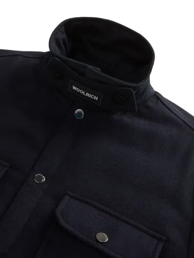 Woolrich Alaskan Buttoned Overshirt In Blue