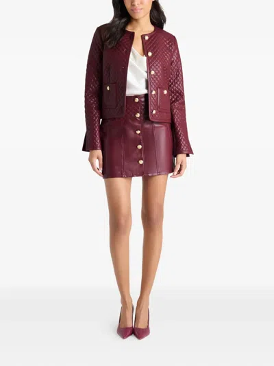 Cinq À Sept Cinq A Sept Brooke Faux Leather Jacket In Red