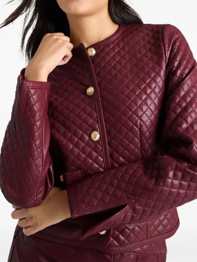 Cinq À Sept Cinq A Sept Brooke Faux Leather Jacket In Red