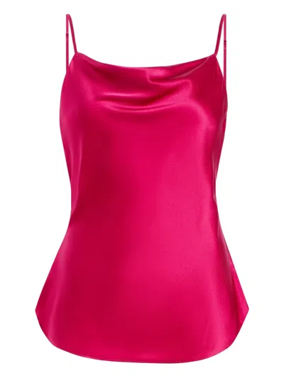 Cinq À Sept Marta Silk Top In Red