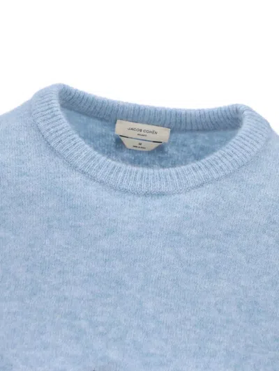 Jacob Cohen Color Block Crew Neck Sweater In Blue