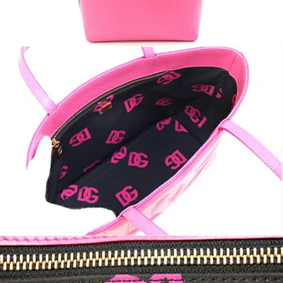 Pre-owned Dolce & Gabbana Pink Leather Tote Bag ()