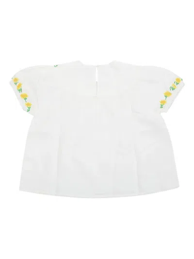 Stella Mccartney Embroidered Sunflowers Blouse In White