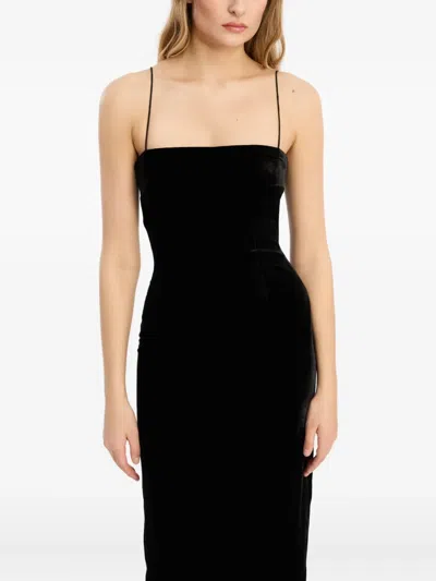 Rotate Birger Christensen Train-detail Dress In Black