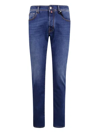 Jacob Cohen Slim Fit Five Pocket Denim Trousers In Blue