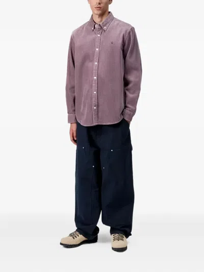 Carhartt Work In Progress Madison Corduroy Button-down Shirt In Purple