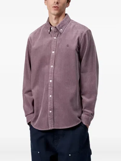 Carhartt Work In Progress Madison Corduroy Button-down Shirt In Purple
