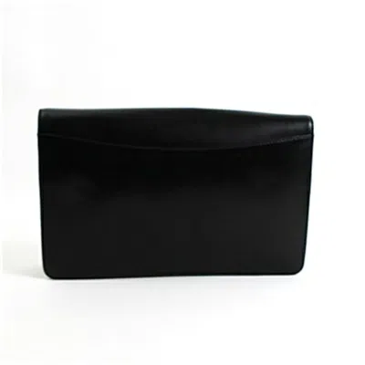 Pre-owned Dunhill Beige Black Leather Clutch Bag () In Multi