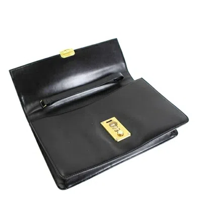 Pre-owned Dunhill Beige Black Leather Clutch Bag () In Multi