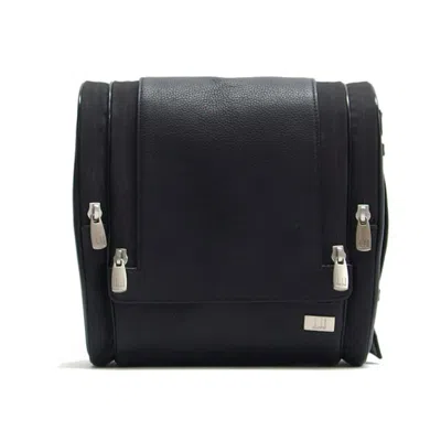 Pre-owned Dunhill Black Leather Clutch Bag Handbag Pouch ()