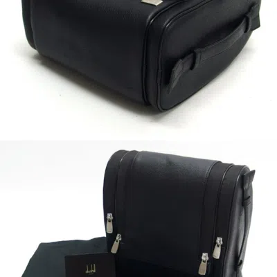 Pre-owned Dunhill Black Leather Clutch Bag Handbag Pouch ()