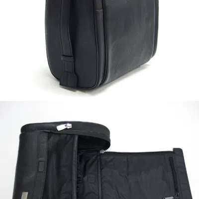 Pre-owned Dunhill Black Leather Clutch Bag Handbag Pouch ()