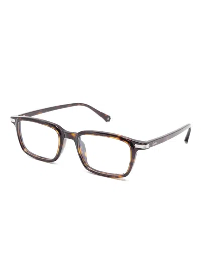Cartier Rectangle-frame Glasses In Brown