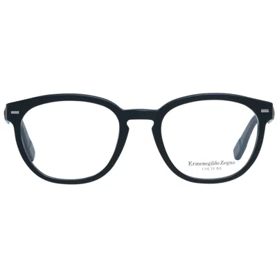 Ermenegildo Zegna Black Men Glasses Men's Frame In Black