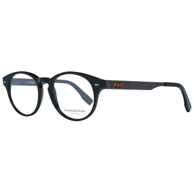 Ermenegildo Zegna Brown Men Optical Frames In Blue