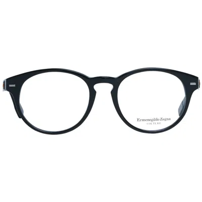 Ermenegildo Zegna Brown Men Optical Frames In Blue