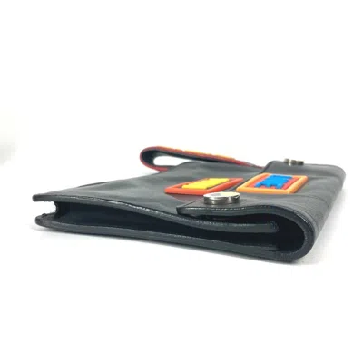 Pre-owned Fendi Black Leather Clutch Bag ()