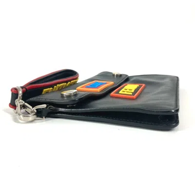 Pre-owned Fendi Black Leather Clutch Bag ()