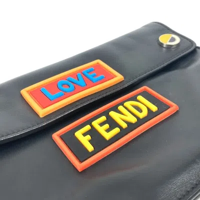 Pre-owned Fendi Black Leather Clutch Bag ()