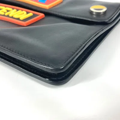 Pre-owned Fendi Black Leather Clutch Bag ()