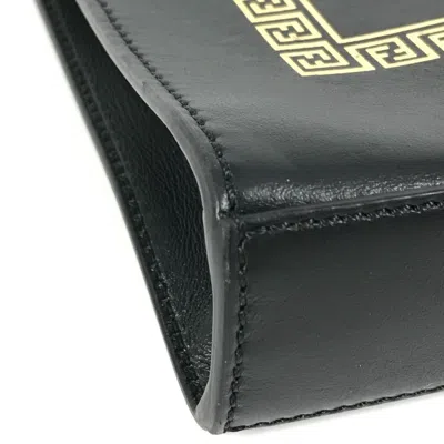 Pre-owned Fendi Black Gold Leather Clutch Bag () In Multi