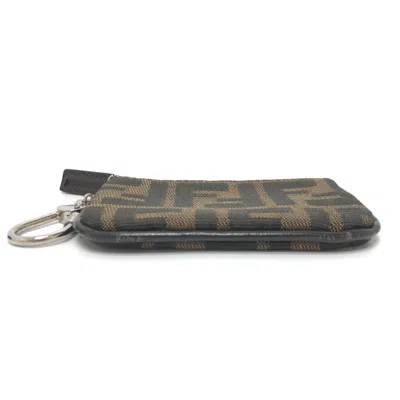 Pre-owned Fendi Brown Canvas Coin Purse/coin Case ()