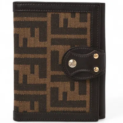 Pre-owned Fendi Brown Canvas Wallet (bi-fold) ()