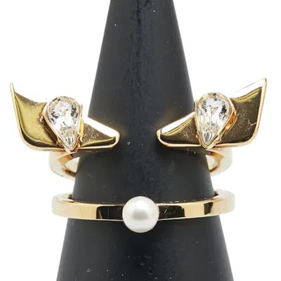 Pre-owned Fendi Gold Band Ring ()