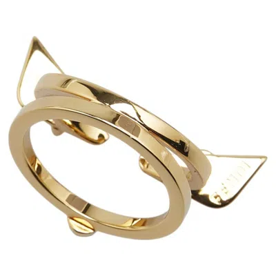 Pre-owned Fendi Gold Band Ring ()