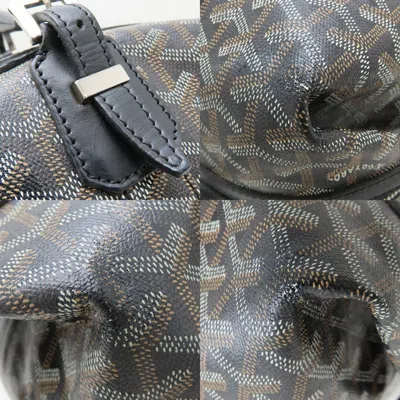 Pre-owned Goyard Black Coated Canvas Leather Boston Bag Handbag ()