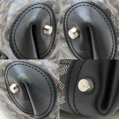 Pre-owned Goyard Black Coated Canvas Leather Boston Bag Handbag ()