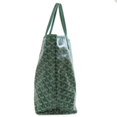 Pre-owned Goyard Saint Louis Green Coated Canvas Tote Bag ()