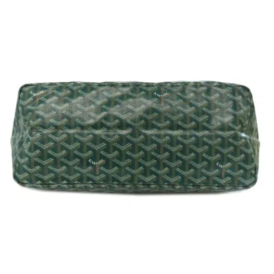 Pre-owned Goyard Saint Louis Green Coated Canvas Tote Bag ()