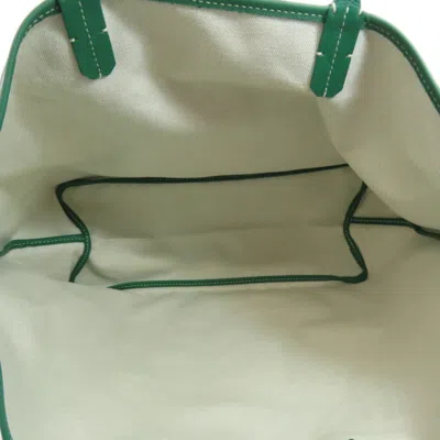 Pre-owned Goyard Saint Louis Green Coated Canvas Tote Bag ()