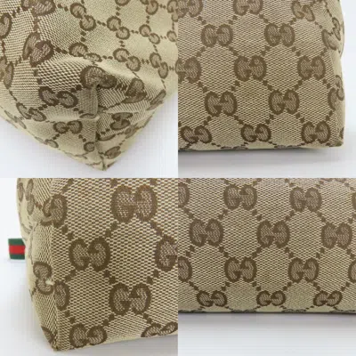Pre-owned Gucci Beige Gg Canvas Shoulder Bag () In Sand