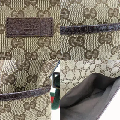 Pre-owned Gucci Beige Gg Canvas Shoulder Bag () In Sand