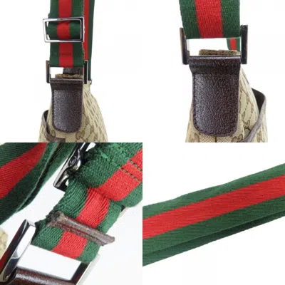 Pre-owned Gucci Beige Gg Canvas Shoulder Bag () In Sand