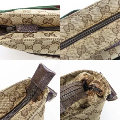 Pre-owned Gucci Beige Gg Canvas Shoulder Bag () In Sand