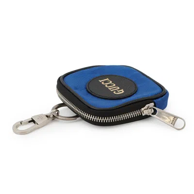 Pre-owned Gucci Black Blue Nylon Coin Purse/coin Case () In Multi