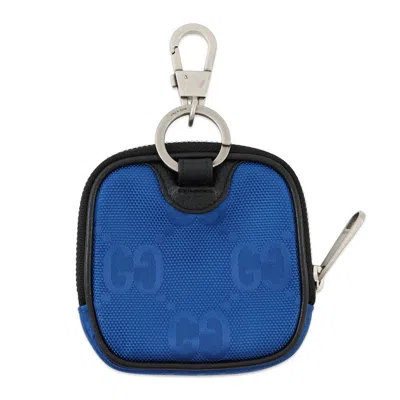 Pre-owned Gucci Black Blue Nylon Coin Purse/coin Case () In Multi