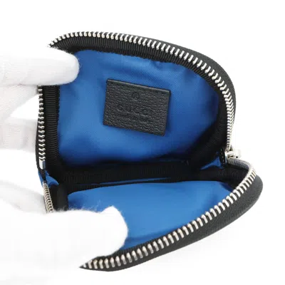 Pre-owned Gucci Black Blue Nylon Coin Purse/coin Case () In Multi