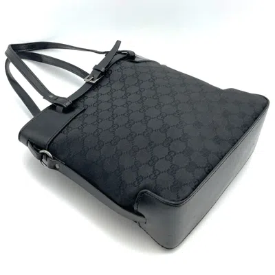 Pre-owned Gucci Black Gg Canvas Handbag Tote Bag ()