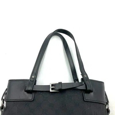 Pre-owned Gucci Black Gg Canvas Handbag Tote Bag ()
