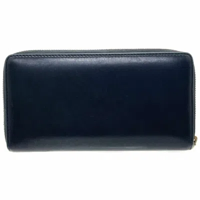 Pre-owned Gucci Black Leather Long Wallet (bi-fold) ()