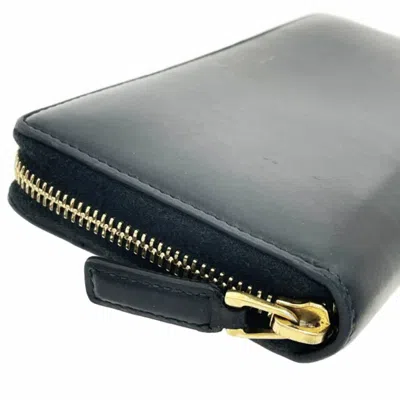 Pre-owned Gucci Black Leather Long Wallet (bi-fold) ()