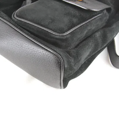 Pre-owned Gucci Black Suede Backpack ()