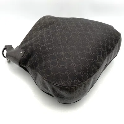 Pre-owned Gucci Brown Denim Shoulder Bag ()